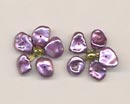 Silver Seasons African Violet Earrings