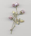 Silver Seasons Miniature Rose  Pin