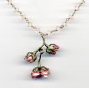 Silver Seasons Miniature Rose Necklace