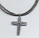 Shaune Bazner Silver Cross Choker