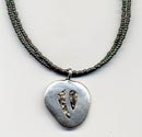 Shaune Bazner Silver Choker w/ Charm