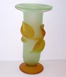 Tommie Rush Green/Amber  Vase